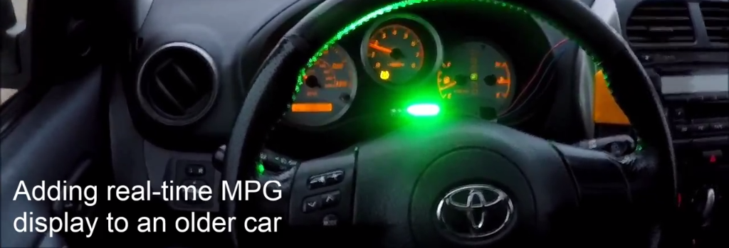 real time mpg display on an older car macchina how to determine gas mileage for a trip